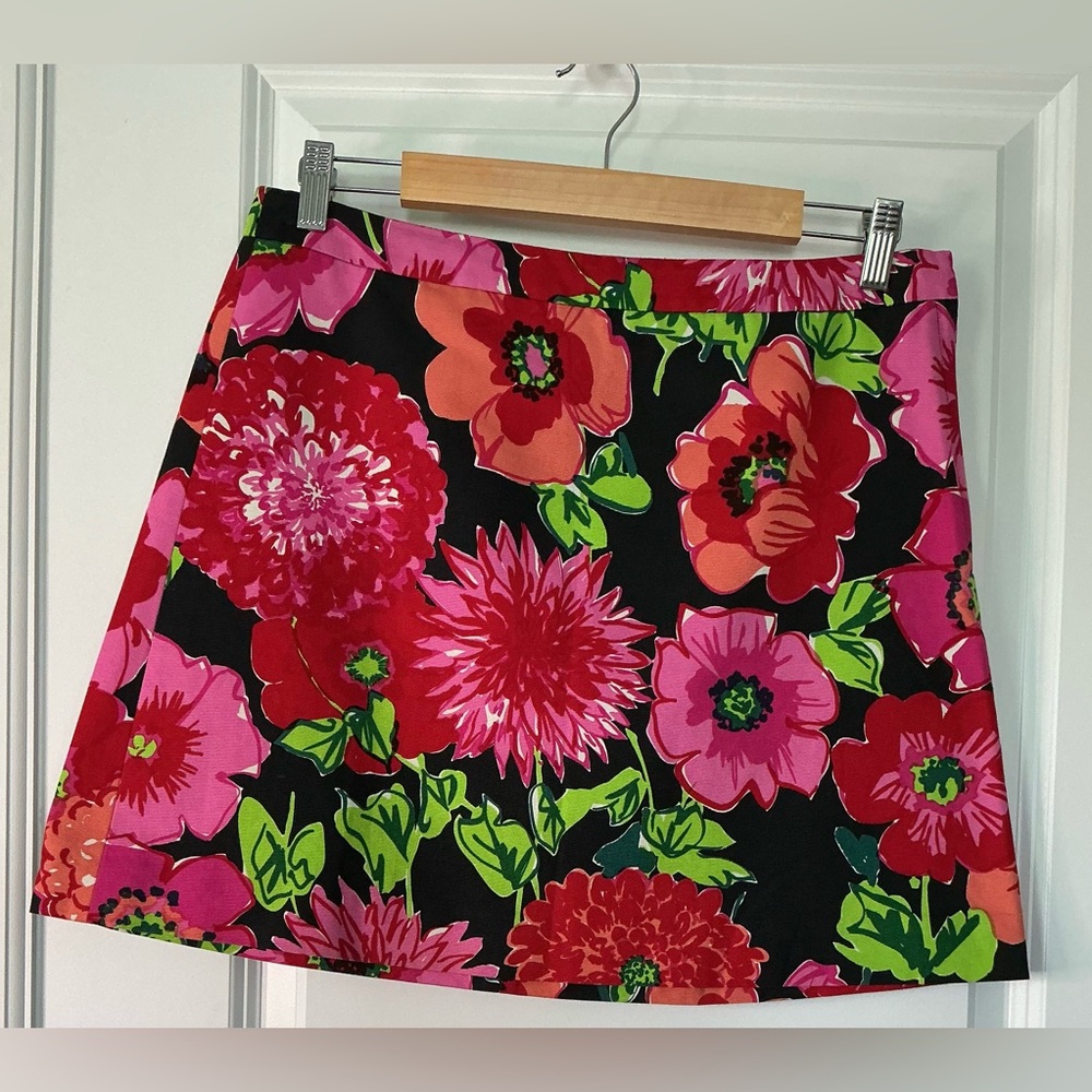 TER ET BANTINE Women’s Vibrant Floral Skirt 100% Cotton (Size 44 /US 12)